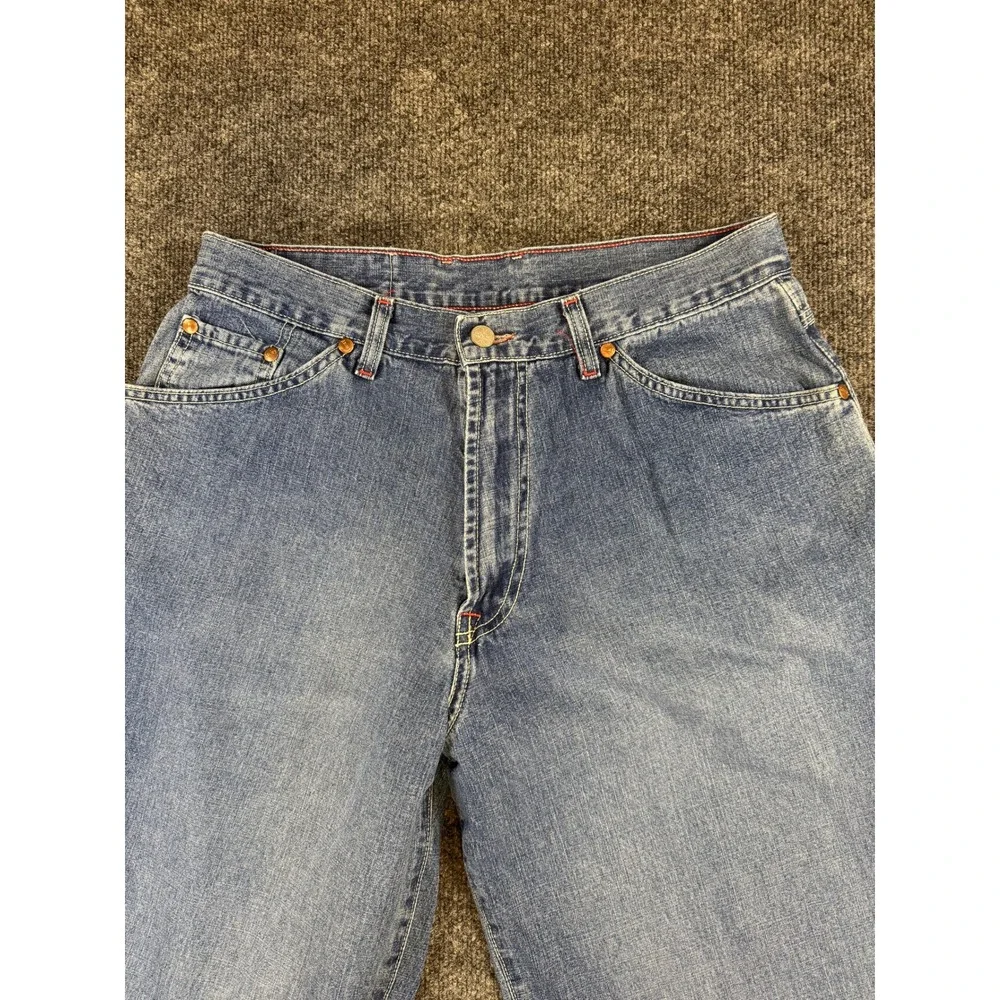 Vintage‎ Lucky Brand Carpenter Jeans USA Made Red Stitch Dungarees Mens 34 Y2K
